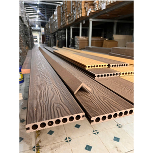 Sàn gỗ lỗ tròn ngoài trời vân 3D LW.140H25-3D