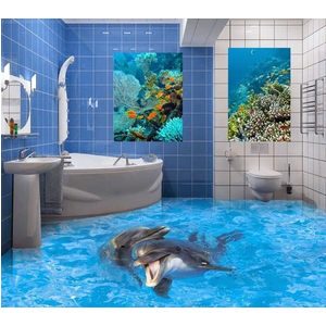 Sàn 3D epoxy cho nhà WC