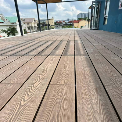 Sàn gỗ nhựa composite ngoài trời dòng lỗ tròn CEX-D140H25T-3D HMO