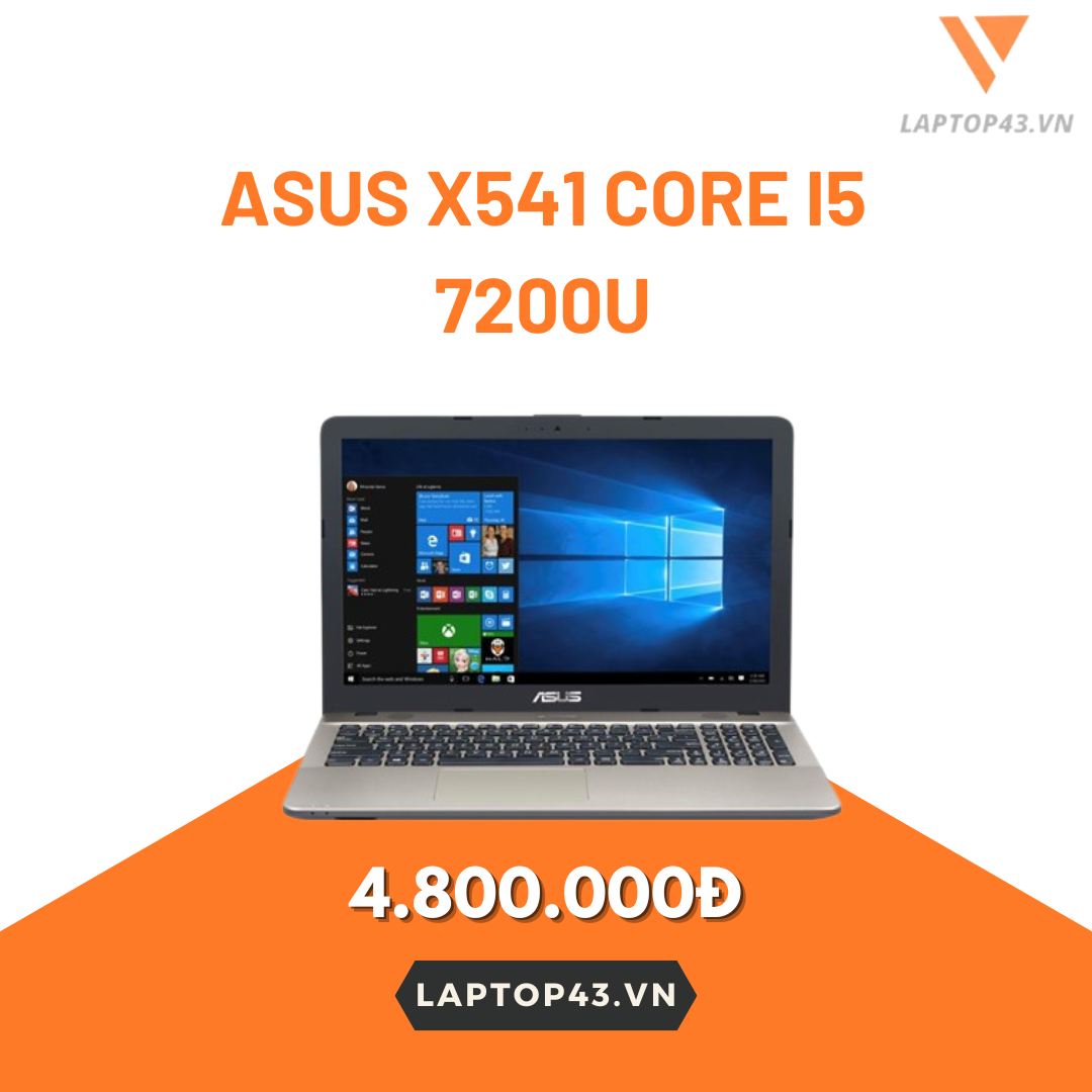 ASUS X541 Core i5 7200U/ Ram 4G/ HHD 1T 15.6” HD