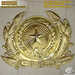 Sản xuất huy hiệu Công an - quốc huy Việt nam bằng đồng