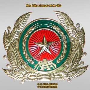Sản xuất huy hiệu Công an - quốc huy Việt nam bằng đồng