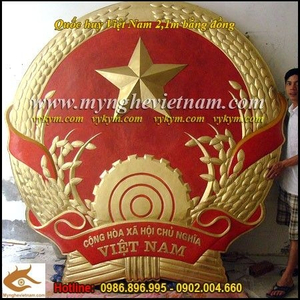 Sản xuất quốc huy Việt Nam mẫu chuẩn quốc gia bằng đồng