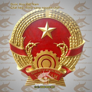 Sản xuất quốc huy Việt Nam mẫu chuẩn quốc gia bằng đồng