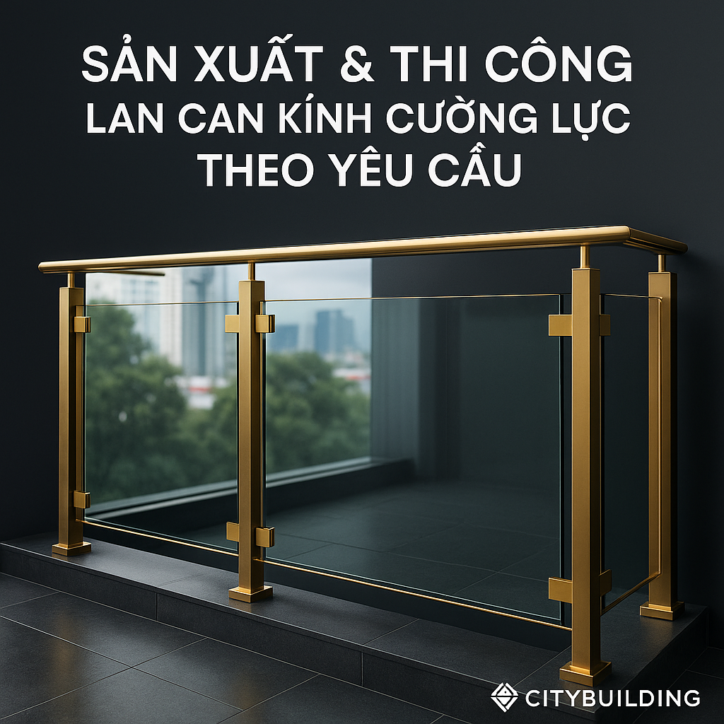 ✨ SẢN XUẤT & THI CÔNG LAN CAN KÍNH CƯỜNG LỰC THEO YÊU CẦU | CITYBUILDING HÀ NỘI & TP.HCM – AN TOÀN, HIỆN ĐẠI, SANG TRỌNG