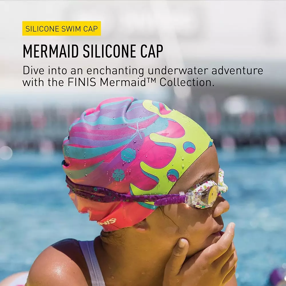 NÓN BƠI SILICONE TRẺ EM FINIS MERMAID