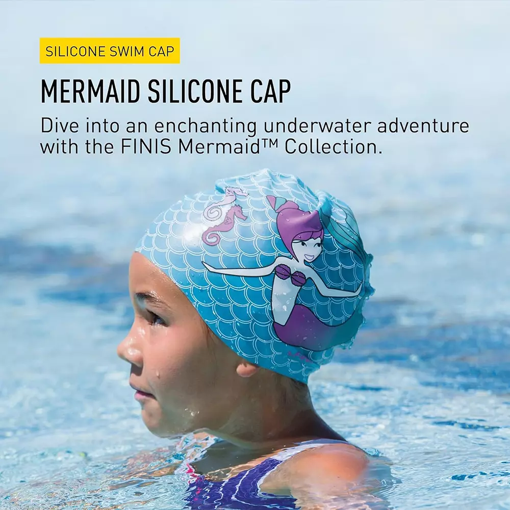 NÓN BƠI SILICONE TRẺ EM FINIS MERMAID