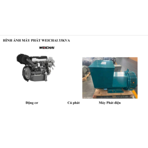 WEICHAI 33kVA – NHỎ GỌN, MẠNH MẼ, GIẢI PHÁP ĐIỆN ỔN ĐỊNH CHO MỌI NHU CẦU