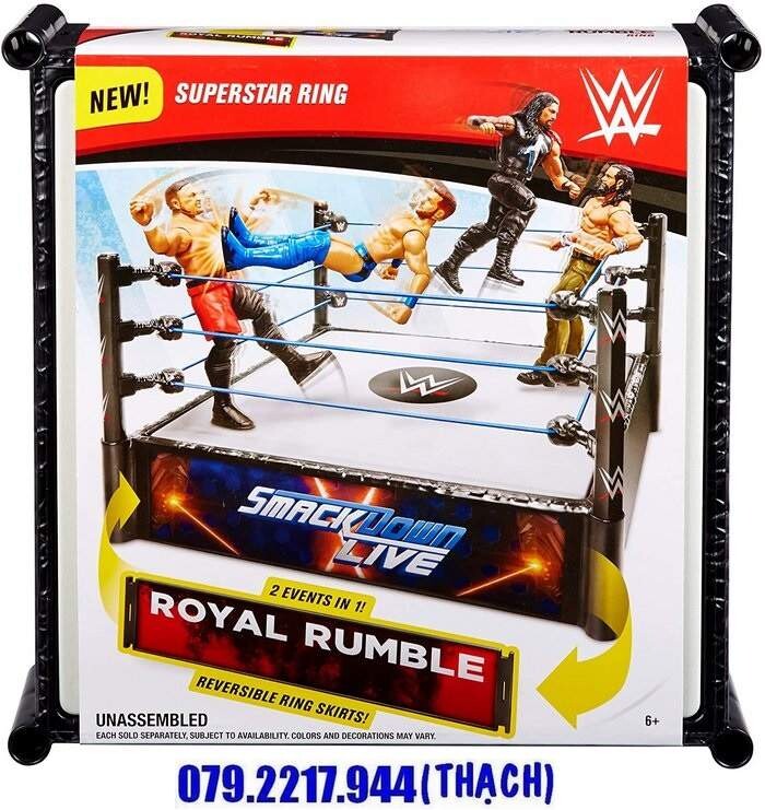 SÀN ĐẤU WWE SMACKDOWN / ROYAL RUMBLE SUPERSTAR RING 2 IN 1