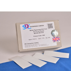 SDC White Pigmented PVC foil, Tấm PVC trắng thử nghiệm độ bền màu BS EN ISO X10: 1996