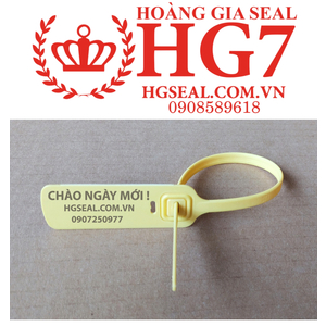 Seal dây rút nhựa dẹt khóa kim loại 30 cm