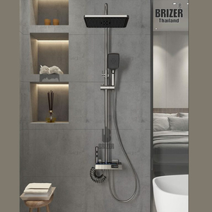 Sen Cây Dạng Phím Đồng Phủ PVD Xám Led Brizer