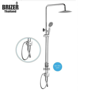 Sen Cây Tắm Đứng Nước Lạnh Đồng Mạ Crom Brizer