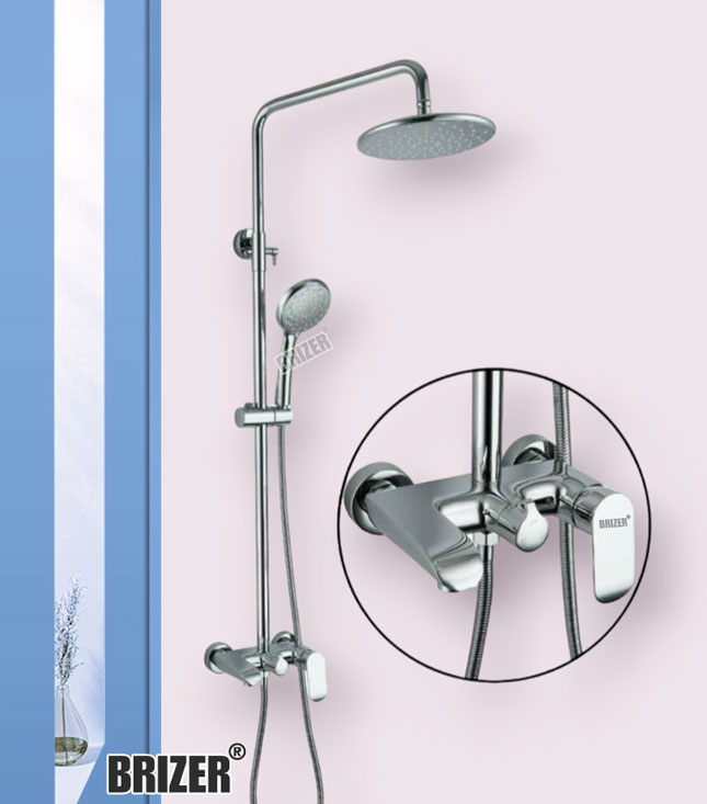 Sen Tắm Đứng Nóng Lạnh Đồng Mạ Crom Cao Cấp Brizer-TT7