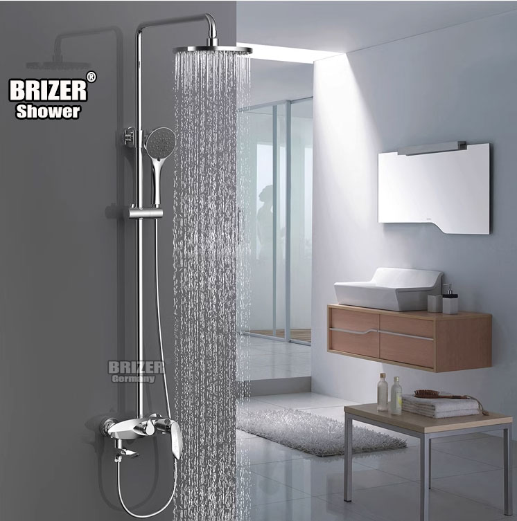Sen Tắm Đứng Nóng Lạnh Đồng Mạ Crom Cao Cấp Brizer (TT03)