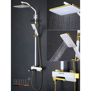 Sen Tắm Đứng Nóng Lạnh Đồng Thau Sơn TĐ Trắng Brizer