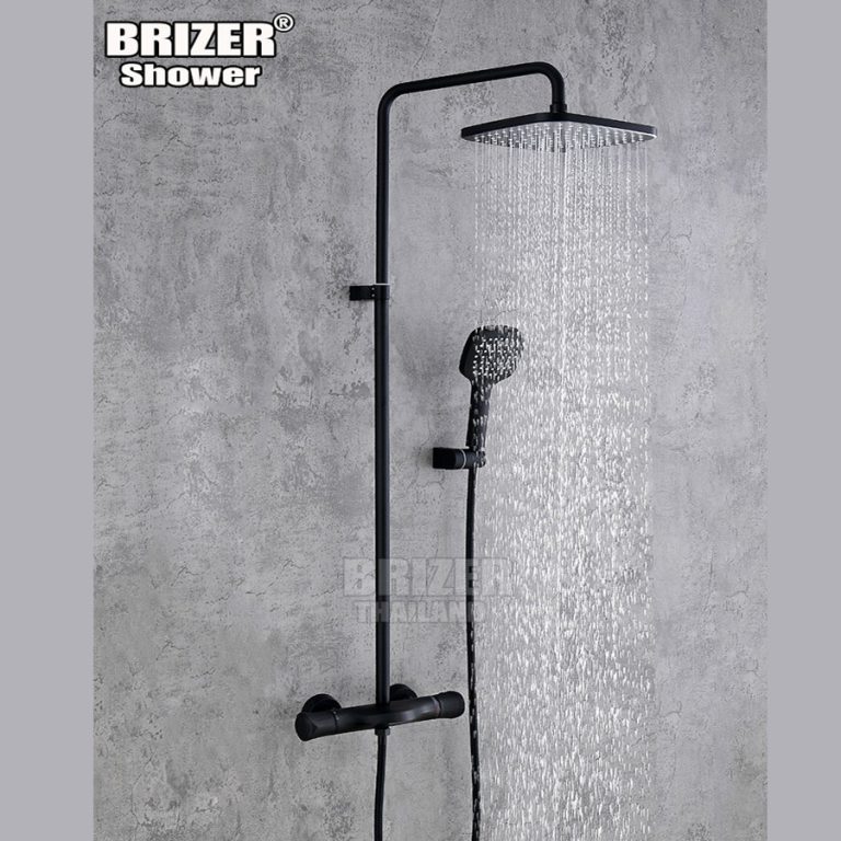 Sen Tắm Đứng Nóng Lạnh Đồng Thau Sơn Tĩnh Điện Núm Vặn Tăng Chỉnh Nhiệt Độ Brizer
