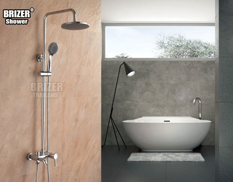 Sen Tắm Đứng Nóng Lạnh Đồng Mạ Crom Cao Cấp Brizer