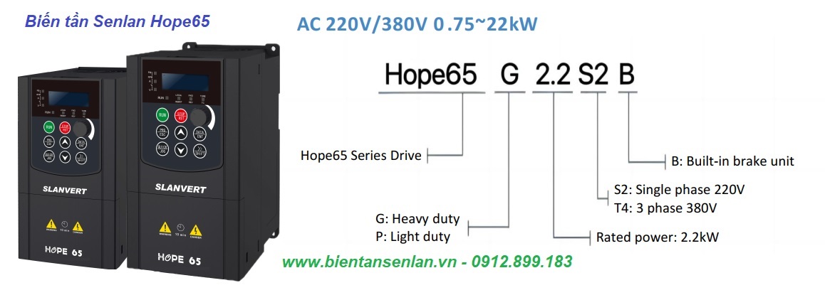 biến tần slanvert hope65 - biến tần senlan hope65