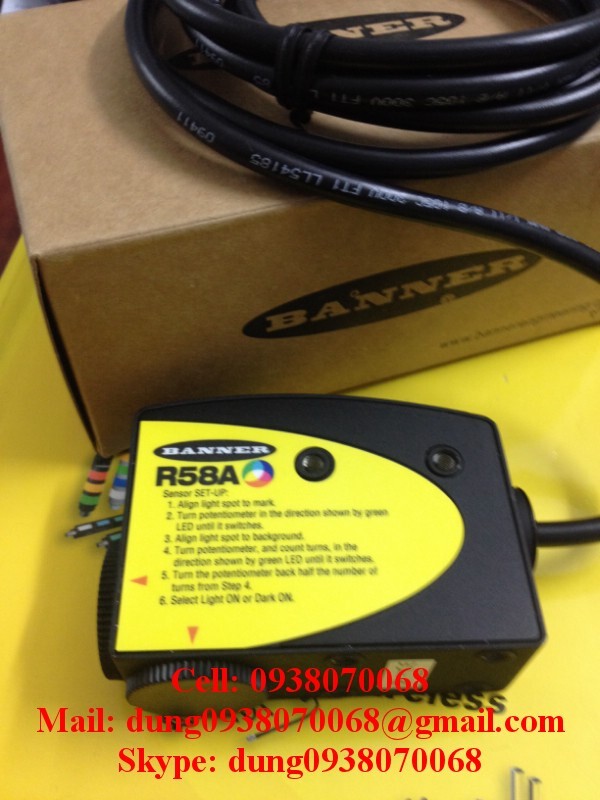 SENSOR BANNER R58ECRGB1, R58 EXPERT