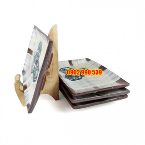 Bộ 4 Dĩa Gốm Men Rạn Có Triện – Nhật