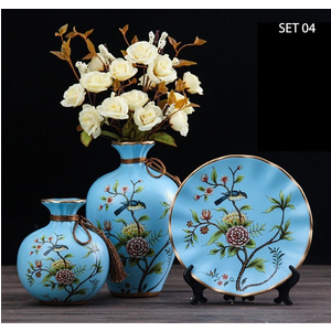 Set bình hoa gốm sứ