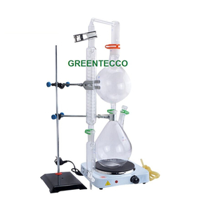 Set chưng cất tinh dầu thuỷ tinh, dạng đứng, dung tích mỗi bình 2000 ml, tổng 4000 ml (4 lít)