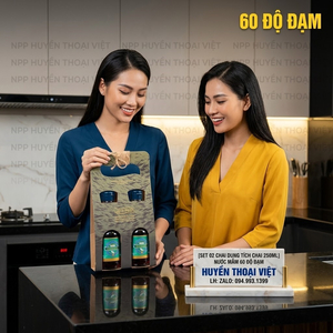 [KHÔNG XỐP] Hộp quà Hạnh Phúc 60N (Nước mắm Hạnh Phúc 60 độ đạm - 2 chai 250 ml)