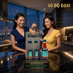 [KHÔNG XỐP] Hộp quà Hạnh Phúc 60N (Nước mắm Hạnh Phúc 60 độ đạm - 2 chai 250 ml)