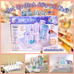 Set Úp Bình Sữa + Chổi - Mommy's Helper Drain 'N Dry Bottle Drying Rack 🇺🇸