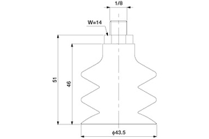 Giác hút SFSG 42 HT1-PT1/8 M Eins - Star Seiki