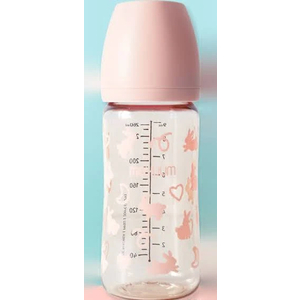 Bình Moyuum 270ml họa tiết thỏ hồng