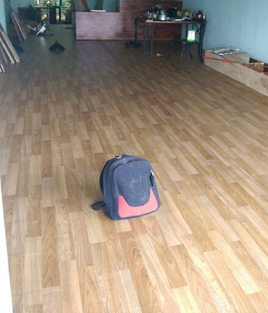 Simili trải sàn sau khi được thi công