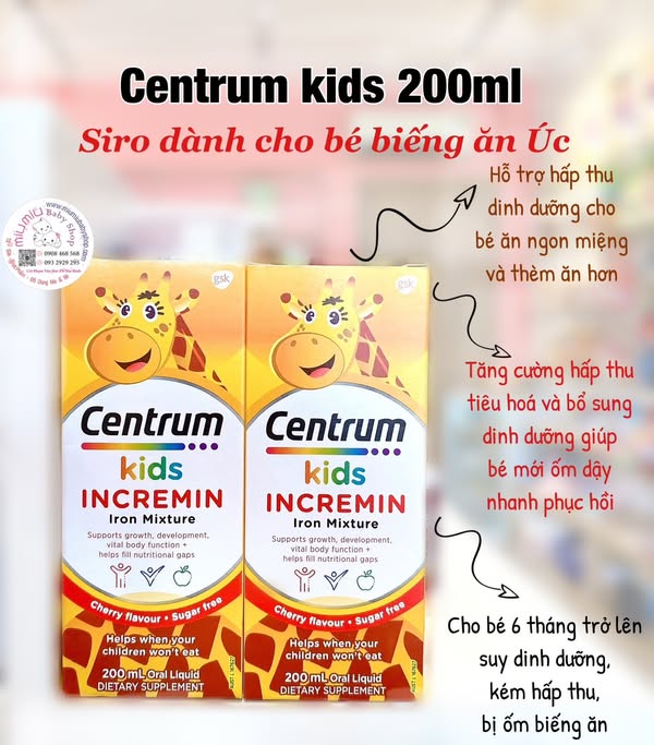 Sirô Biếng Ăn Centrum 200ml 🇦🇺