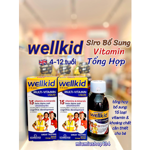 SIRO BỔ SUNG TỔNG HỢP WELLKID MULTI VITAMIN Liquid 150ml 🇬🇧 Dành cho bé 4 - 12 tuổi