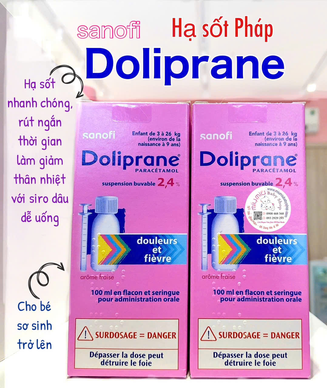 Siro hạ sốt Doliprane Pháp 🇫🇷 date 2026