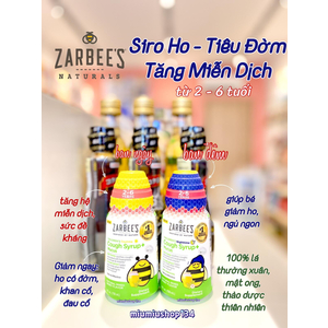 SIRO HO THẢO DƯỢC TRẺ EM ZARBEE’S BAN ĐÊM 118ml 🇺🇸