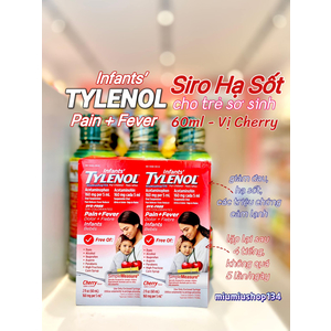 Siro Tylenol cho trẻ sơ sinh Infants’ Tylenol Pain Fever 60ml (Vị Cherry) 🇺🇸- cho bé sơ sinh đến 3 tuổi