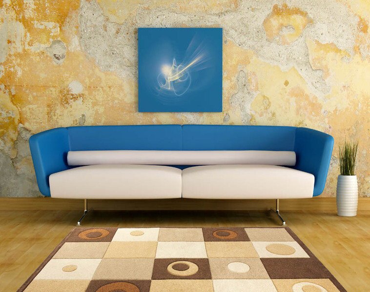 Chọn thảm trải sàn phòng khách nhờ vào chất liệu