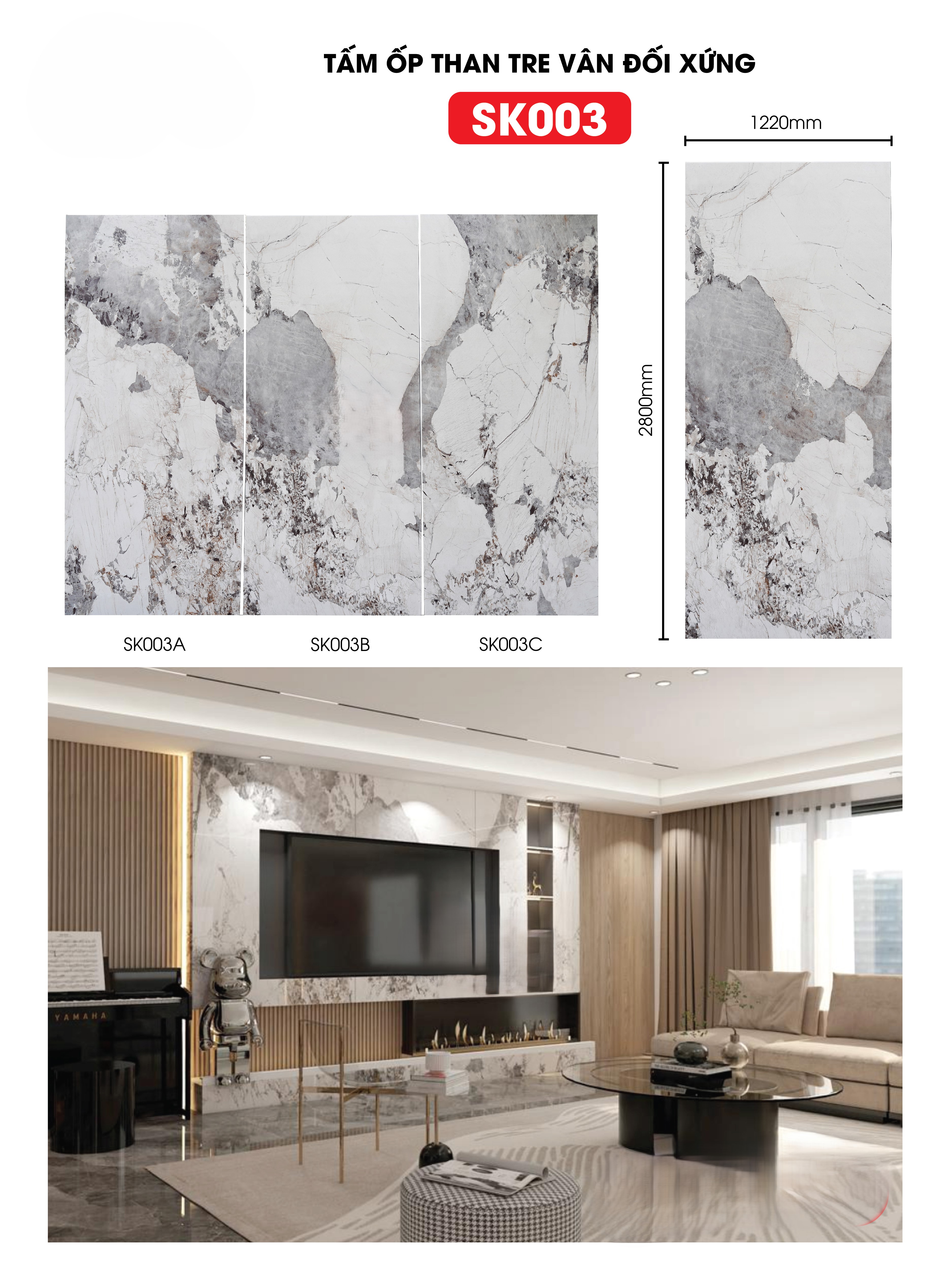 Tấm ốp sợi than tre SK ĐỐI XỨNGTẠI HCM