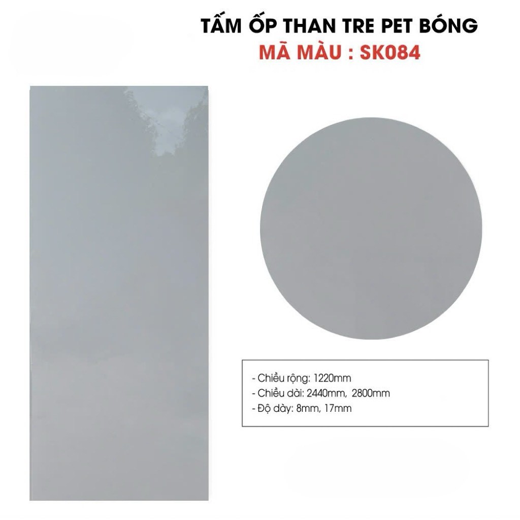 Tấm ốp sợi than tre SK PHỦ PET 8mm - 17mm ( dùng làm nội thất) TẠI HCM