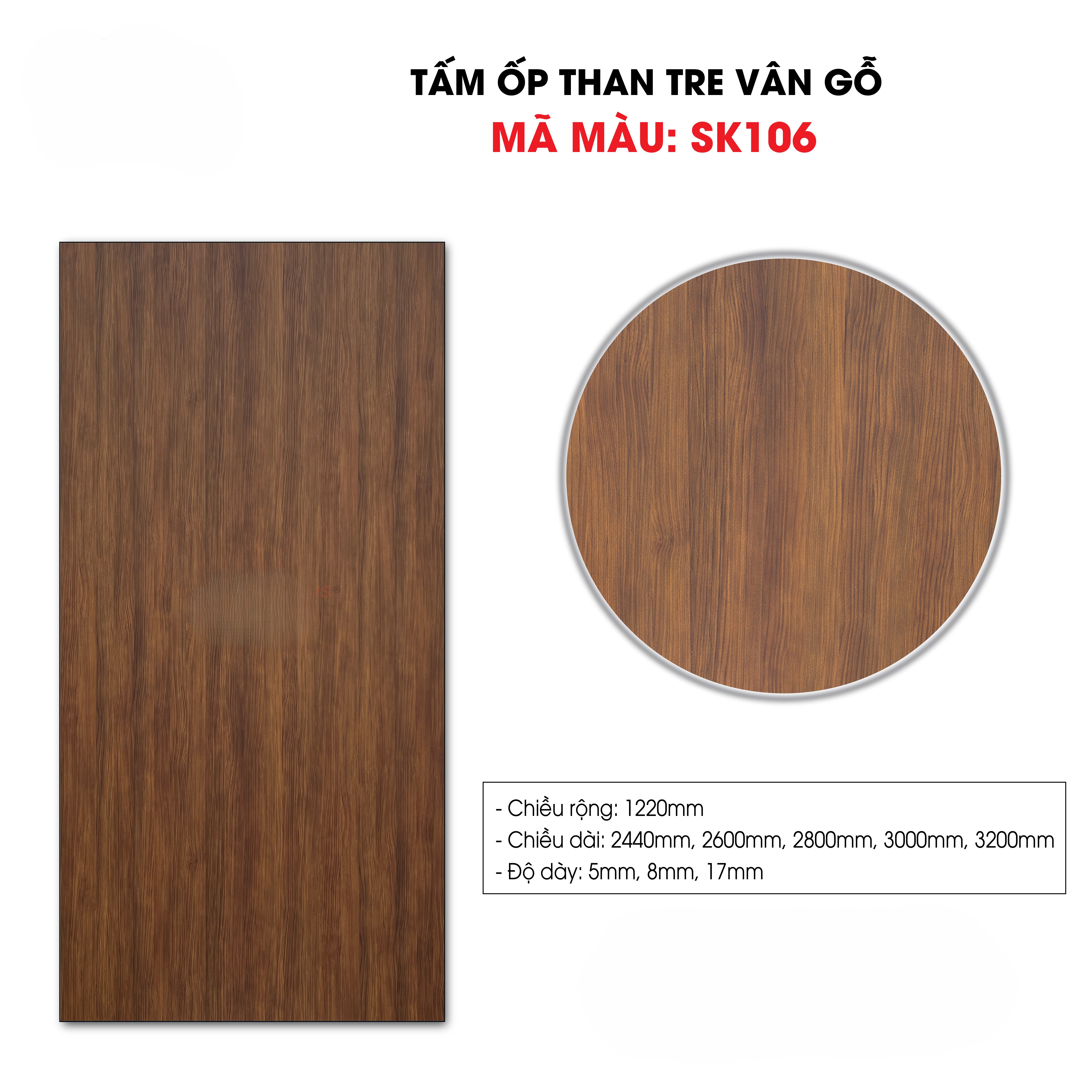 Tấm ốp sợi than tre SK VÂN GỖ ĐẶC BIỆT 5mm- 8mm TẠI HCM