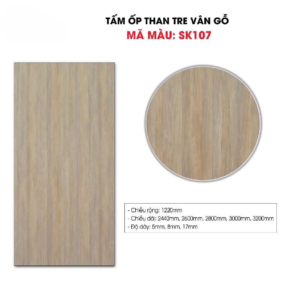 Tấm ốp sợi than tre GREEN- VÂN GỖ 8mm TẠI THANH HOÁ
