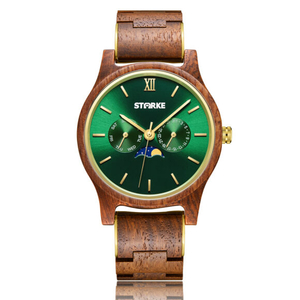 Đồng Hồ gỗ phong thủy Nam STARKE SK107AM-Gỗ Kosso-1