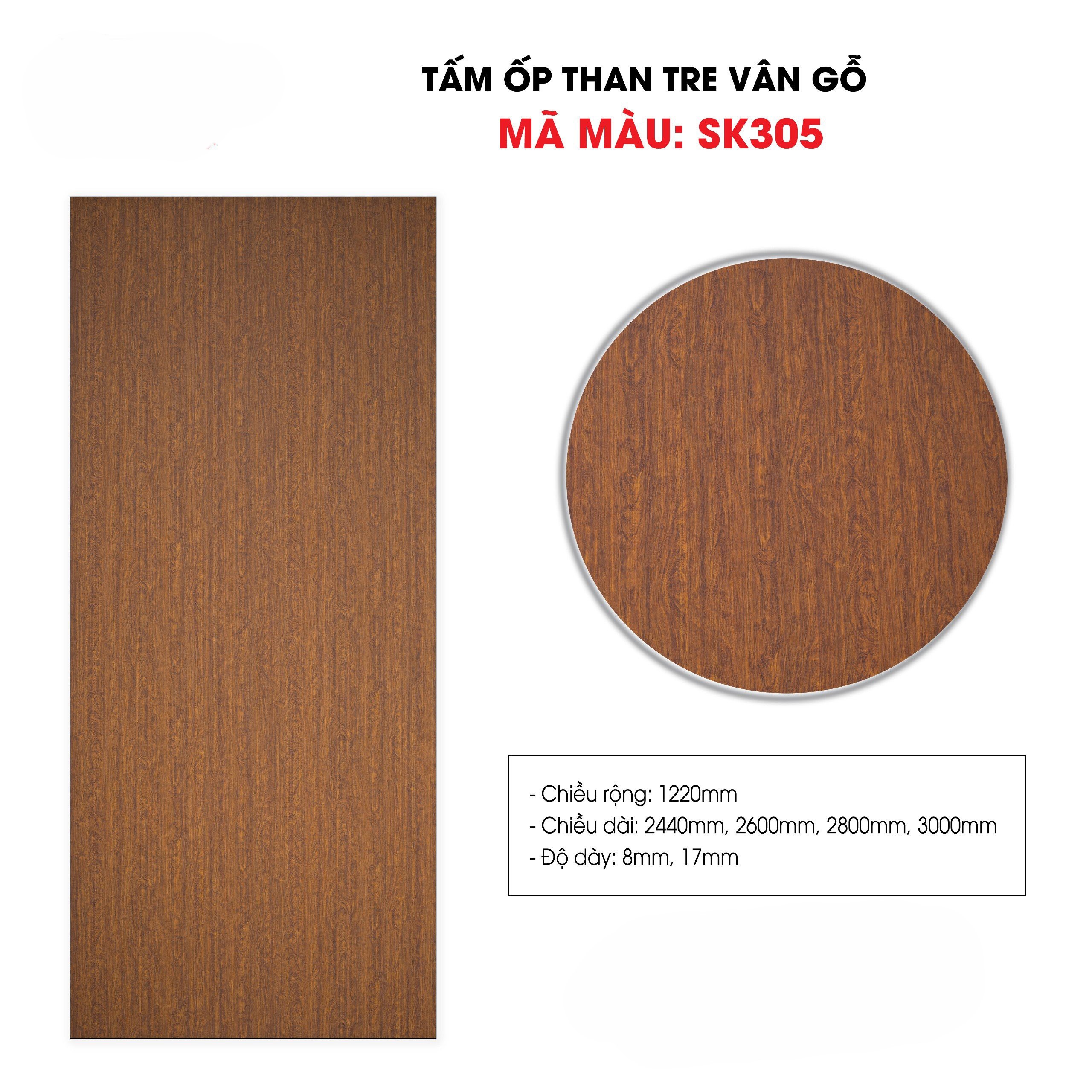 Tấm ốp sợi than tre SK VÂN GỖ ĐẶC BIỆT 5mm- 8mm TẠI HCM