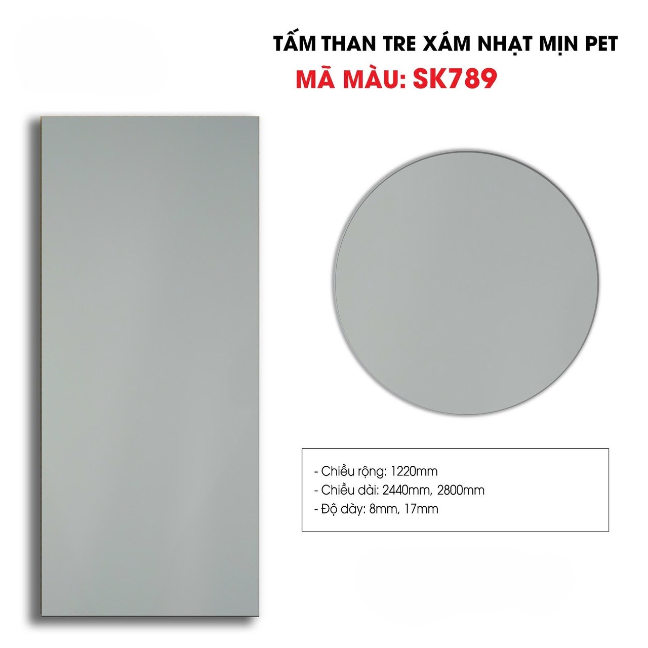 Tấm ốp sợi than tre SK PHỦ PET cao cấp 8mm - 17mm ( dùng làm nội thất) TẠI HCM