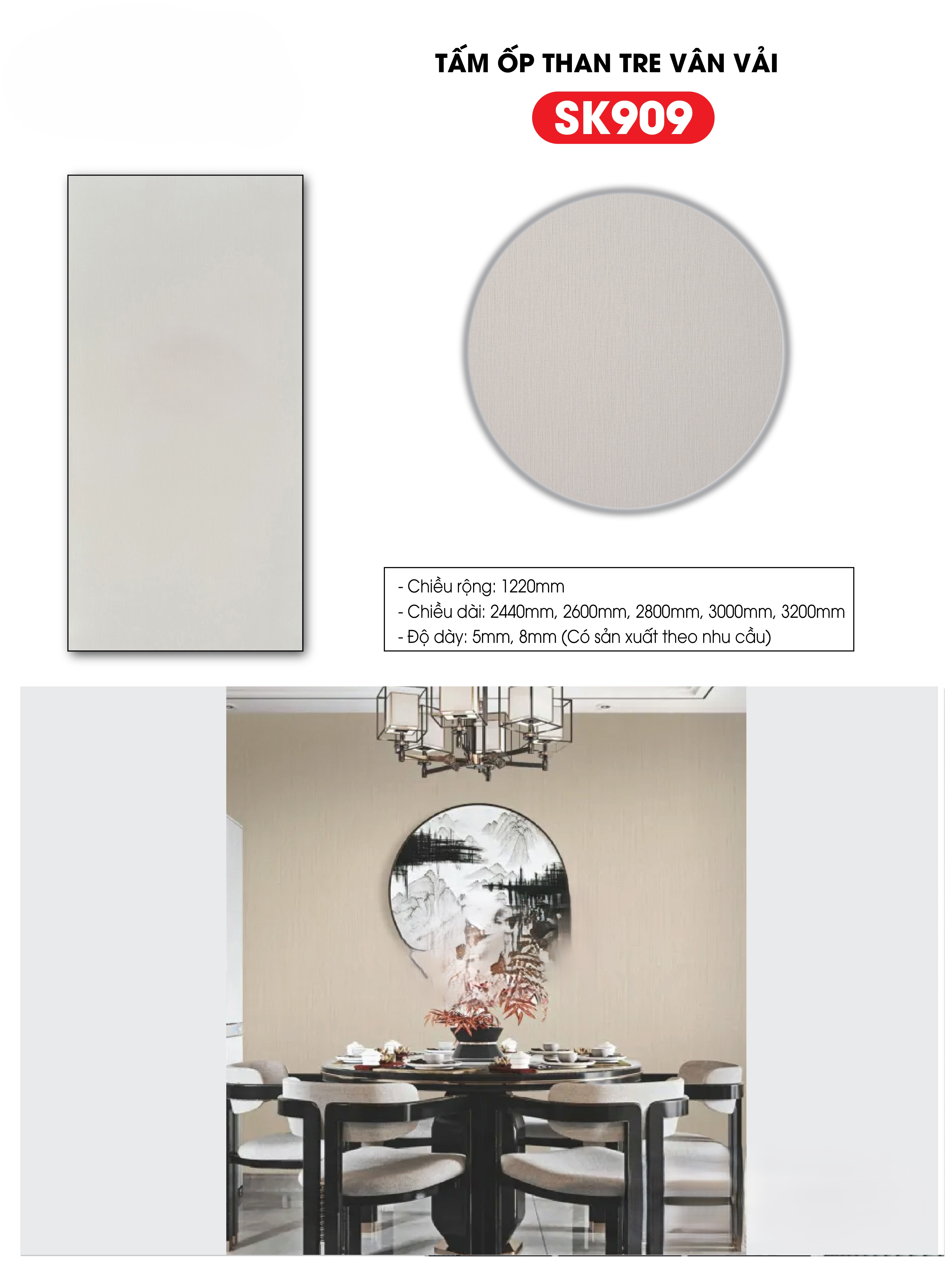 Tấm ốp sợi than tre SK VÂN VẢI 5mm- 8mm TẠI HCM
