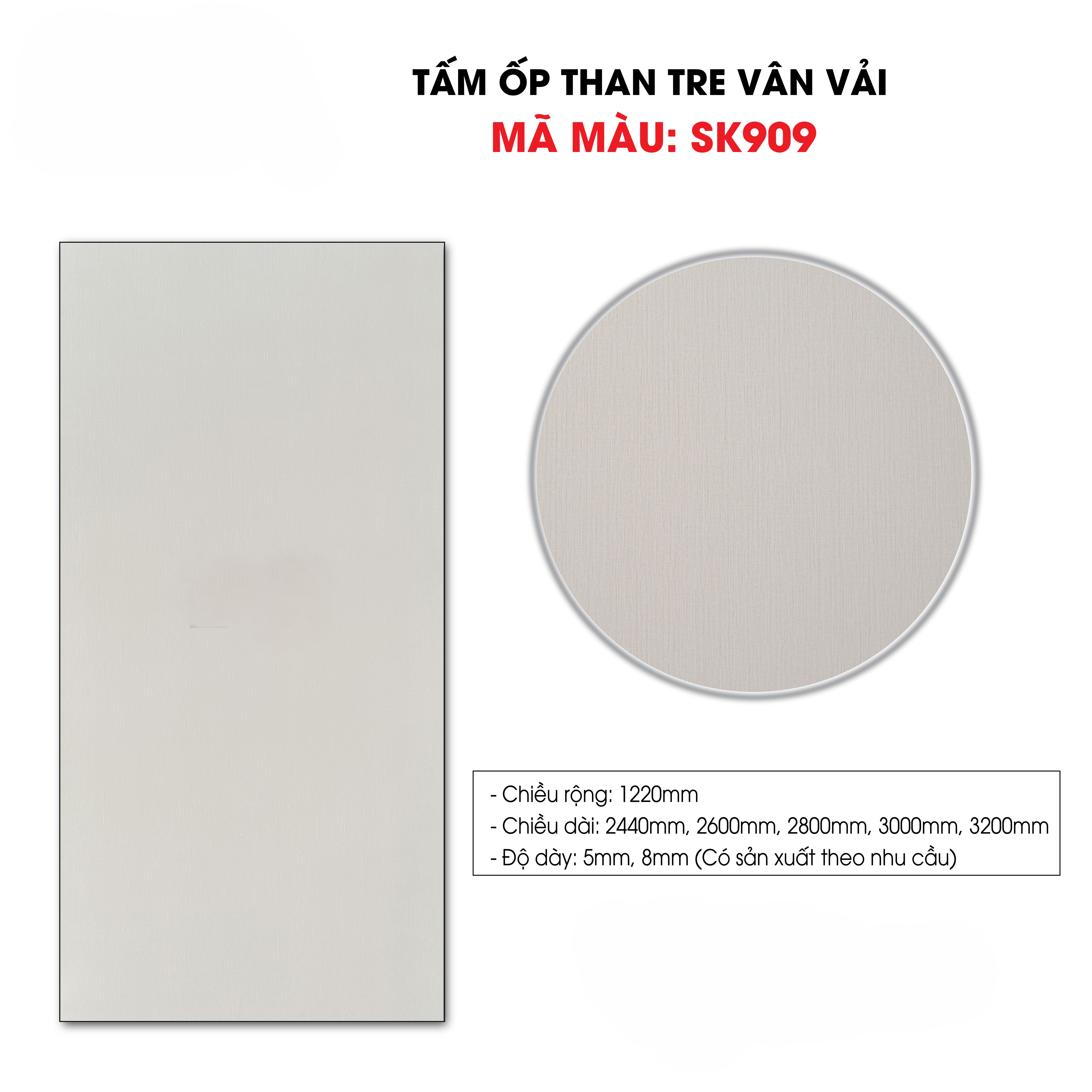 Tấm ốp sợi than tre SK VÂN VẢI 5mm- 8mm TẠI HCM