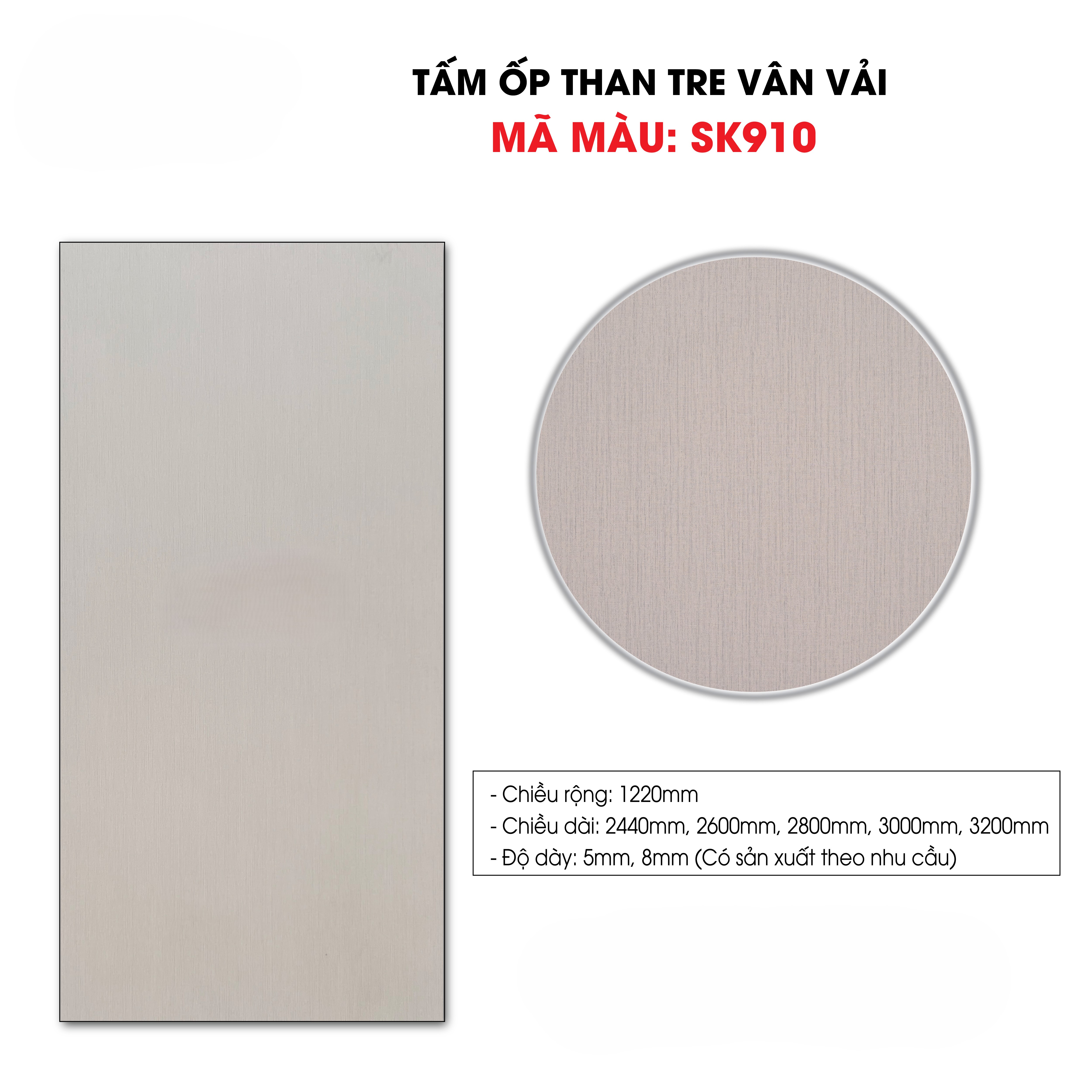 Tấm ốp sợi than tre SK VÂN VẢI 5mm- 8mm TẠI HCM