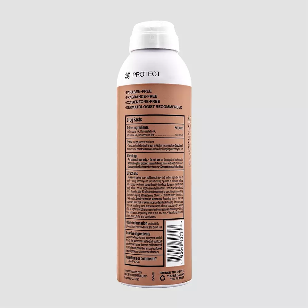 XỊT CHỐNG NẮNG THỂ THAO DERMASPORT SPF 50 CLEAR BODY SUNSCREEN SPRAY